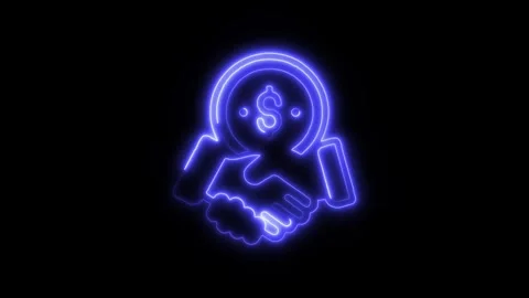 Referral Code Outline Icon in HD Video Neon Animation Stock Footage 304552289