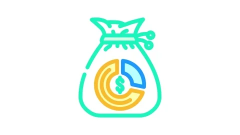 Referral earnings affiliate program color icon animation 库存影片 327256954