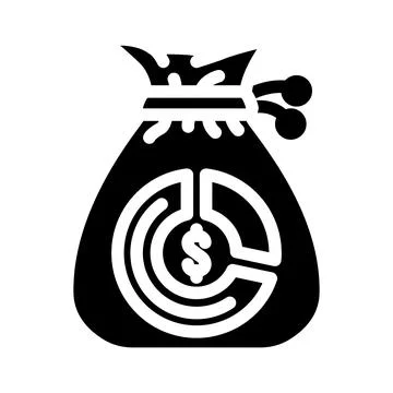 Referral earnings affiliate program glyph icon vector illustration Stock Illustration