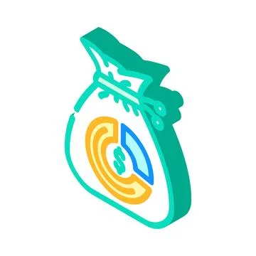 Referral earnings affiliate program isometric icon vector illustration Stock Illustration
