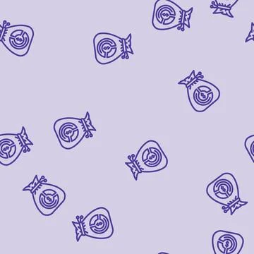 Referral earnings affiliate program line vector seamless pattern Stockillustratie
