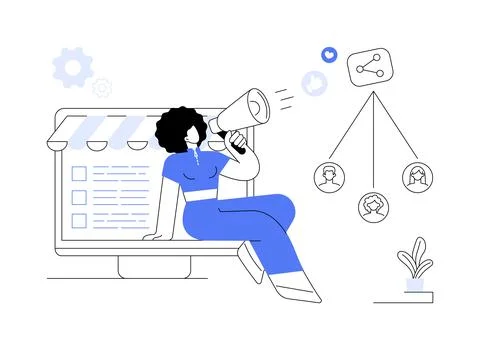 Referral program abstract concept vector illustration. Illustration