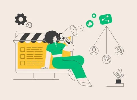 Referral program abstract concept vector illustration. Illustration