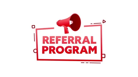 Referral program animation with megaphone on white and green screen Stock-Footage 310849608