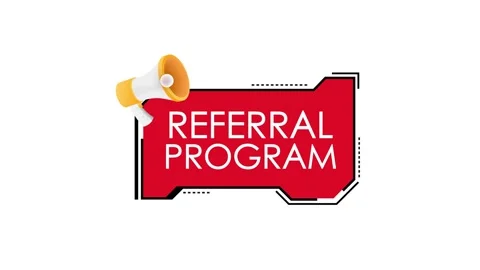 Referral program animation with megaphone on white and green screen Vídeos de archivo 312335544