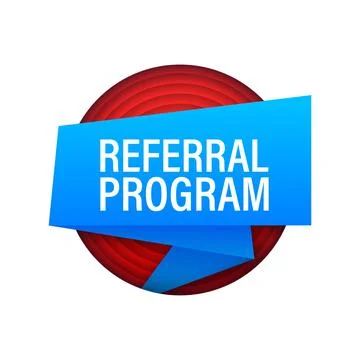 Referral program banner. Vector banner. Announcement. Megaphone with Referral Stock Illustration