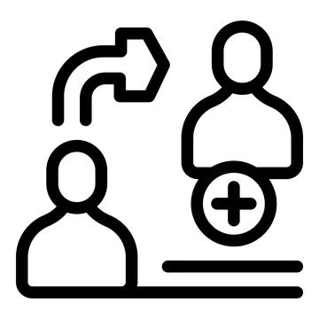 Referral program bringing new client to business and increasing sales Illustrazione stock