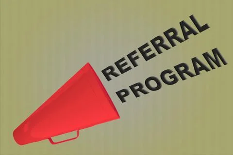 REFERRAL PROGRAM concept 스톡 사진