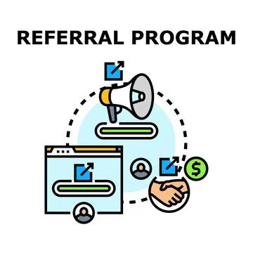 Referral program concept vector illustration for business Stock Illustration