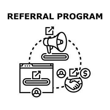 Referral program concept vector illustration for business Stock Illustration