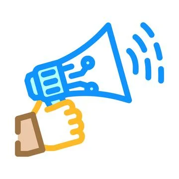 Referral program invite color icon vector illustration Stock Illustration