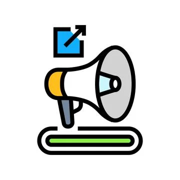 Referral program invite color icon vector illustration Illustrazione stock
