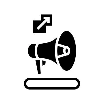 Referral program invite glyph icon vector illustration Illustration