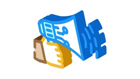 Referral program invite isometric icon animation Vídeos de archivo 327276263