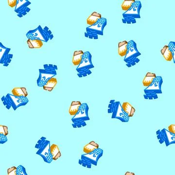 Referral program invite isometric icon seamless pattern Stock Illustration