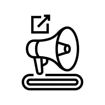 Referral program invite line icon vector illustration Illustrazione stock