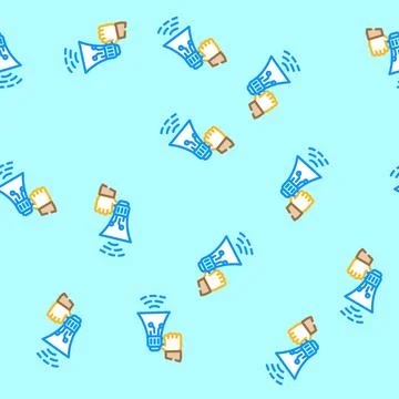 Referral program invite vector seamless pattern Stockillustratie