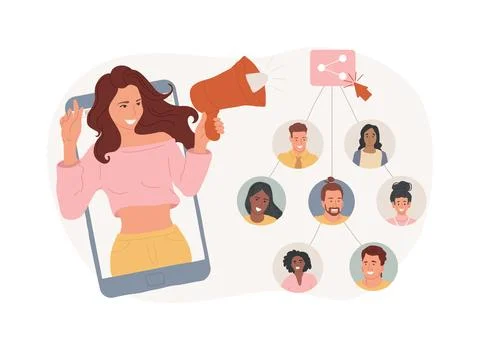 Referral program isolated concept vector illustration. Illustration