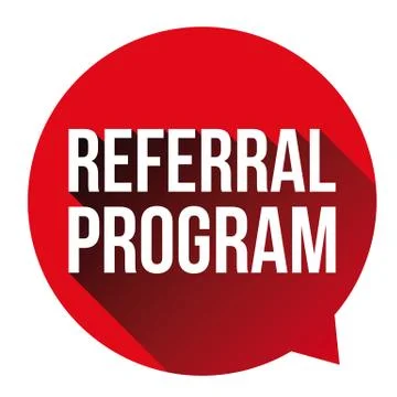 Referral Program red label Stock Illustration