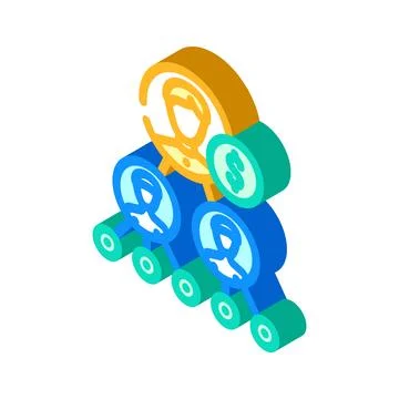 Referral rewards isometric icon vector illustration Stock Illustration
