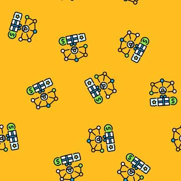 Referral rewards vector seamless pattern Stock Illustration