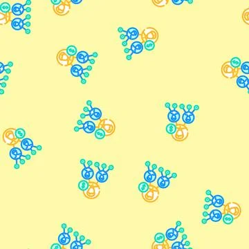 Referral rewards vector seamless pattern Stock Illustration