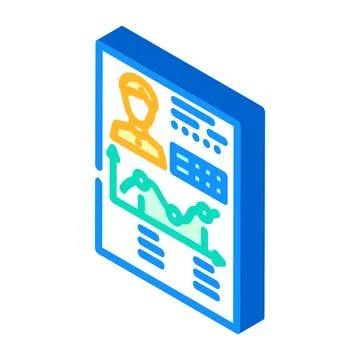 Referral statistics isometric icon vector illustration Stock Illustration