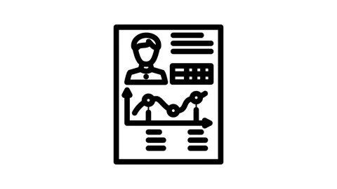 Referral statistics line icon animation Stock Footage 326748687