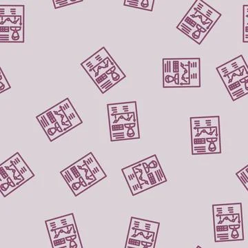 Referral statistics line vector seamless pattern Stock Illustration