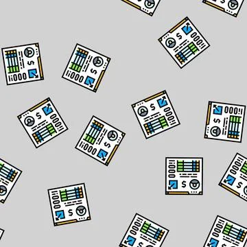 Referral statistics vector seamless pattern 스톡 일러스트
