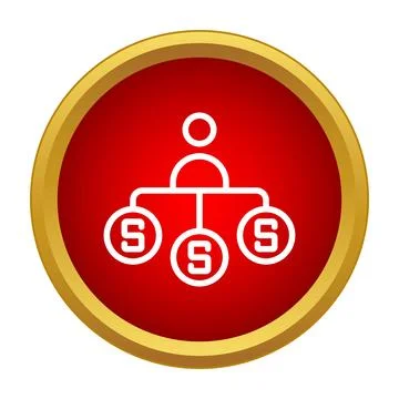 Referral system with user and earning dollars icon イラスト素材