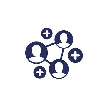 Referrals, affiliate program icon on white Stock Illustration