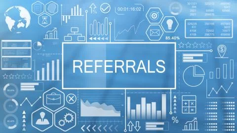 Referrals, Animated Typography Stock Illustration