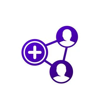 Referrals or affiliate program icon on white Illustrazione stock