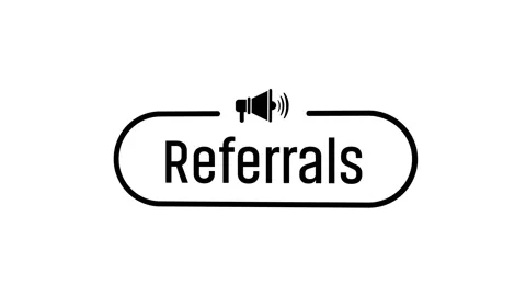Referrals sign on white background Stock Footage 316524631