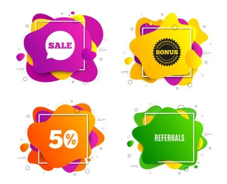 Referrals symbol. Referral program sign. Vector Stock-Illustration