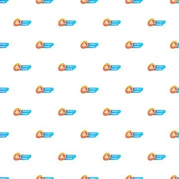 Referring friends for loyalty program referral marketing campaign Ilustración de archivo