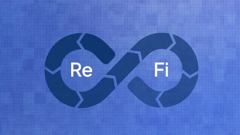 ReFi regenerative finance blockchain ecosystem linking green value funds carbon Stock Footage 323433741