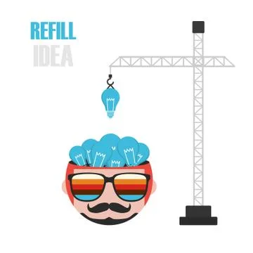 Refill the idea Stock Illustration