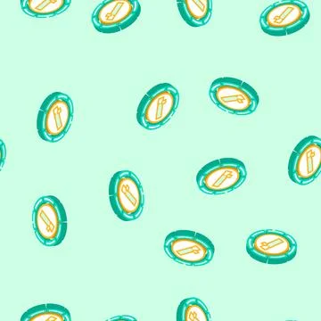 Refill indicator isometric icon seamless pattern Illustrazione stock