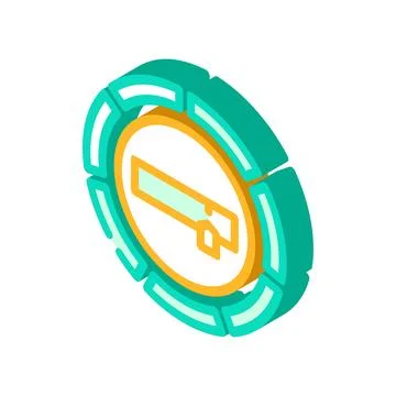 Refill indicator isometric icon vector illustration Stock Illustration