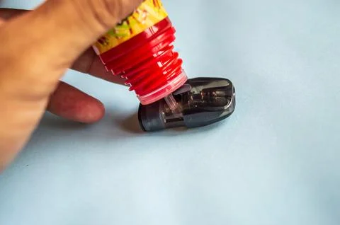 Refill with liquid pods or e-cigarettes Stock Photos