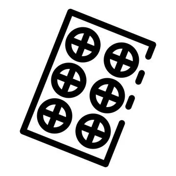 Refill pill package icon, outline style 스톡 일러스트
