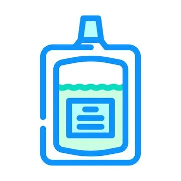 Refill pouch liquid soap color icon vector illustration Stock Illustration