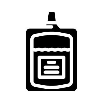 Refill pouch liquid soap glyph icon vector illustration Stock Illustration