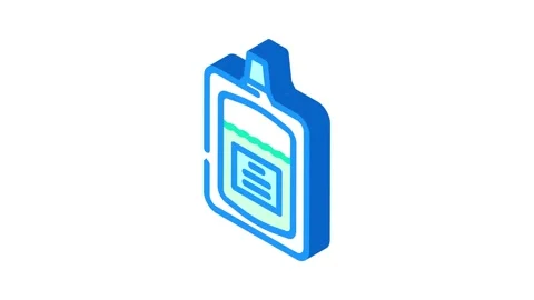 Refill pouch liquid soap isometric icon animation Stock Footage 327275193