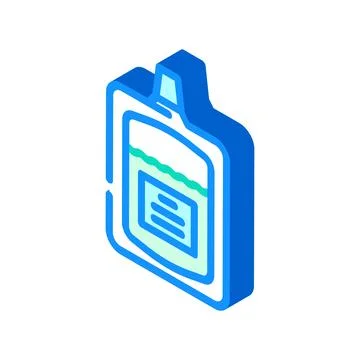 Refill pouch liquid soap isometric icon vector illustration Illustrazione stock