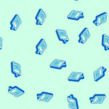 Refill pouch liquid soap isometric icon seamless pattern Stock Illustration