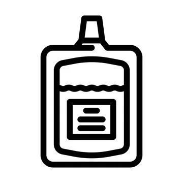 Refill pouch liquid soap line icon vector illustration Stock Illustration