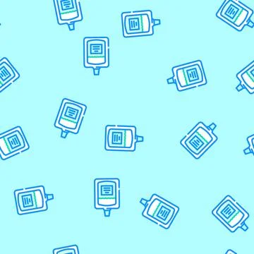 Refill pouch liquid soap vector seamless pattern Illustrazione stock